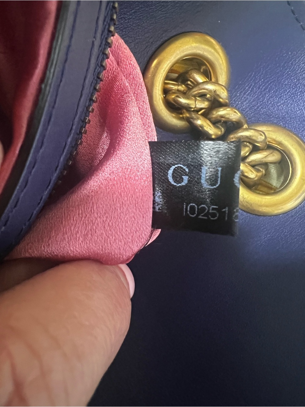 Gucci Royal Blue Velvet GG Marmont Crossbody Bag - Picture 13 of 16